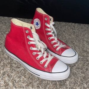 red converse size 8.5 worn once